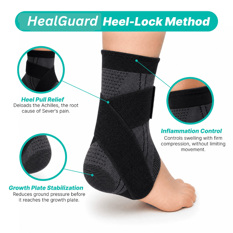 HeelGuard™ - Youth Heel Support Sleeve (Compression Relief for Active Kids)